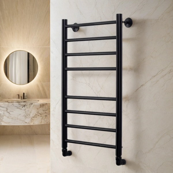 Полотенцесушитель водяной Comfysan Luce W-8 80/50, черный