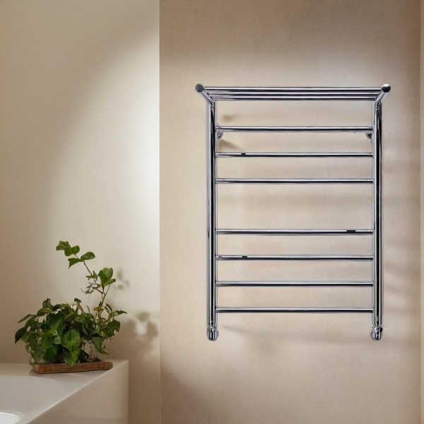 Полотенцесушитель водяной Comfysan Luce W-8 80/50 с полкой, хром