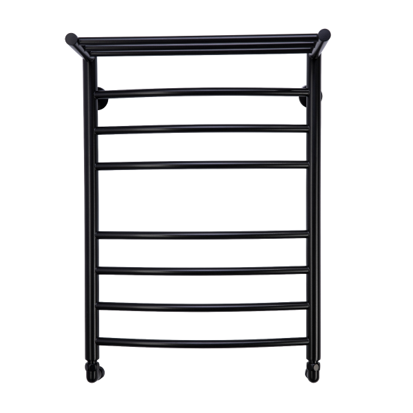 Полотенцесушитель водяной Comfysan Noumi W-8 80/50 с полкой, черный