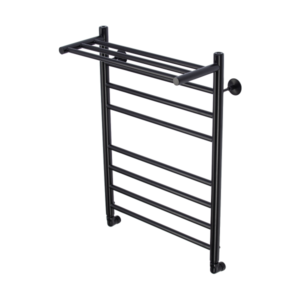 Полотенцесушитель водяной Comfysan Luce W-8 80/50 с полкой, черный