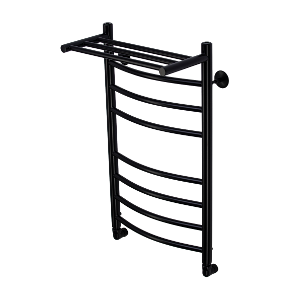 Полотенцесушитель водяной Comfysan Noumi W-8 80/40 с полкой, черный