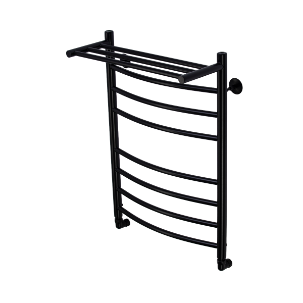 Полотенцесушитель водяной Comfysan Noumi W-8 80/50 с полкой, черный