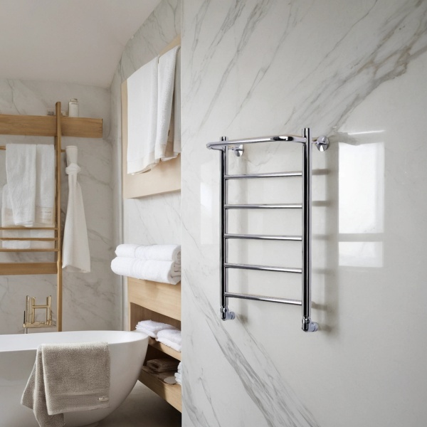 Полотенцесушитель водяной Comfysan Capri W-6 60/40 с полкой, хром