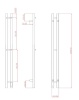 Полотенцесушитель электрический с/т Comfysan Альто-К (Alto-K) EC-2 120/8, брашированная медь, гальва