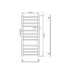 Полотенцесушитель водяной Comfysan Пиоли-К (Pioli-K) W-10 100/40, белый