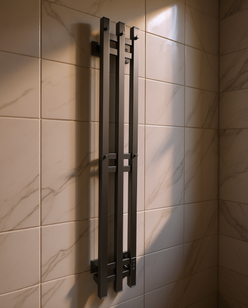 Полотенцесушитель электрический с/т Comfysan Альто-К (Alto-K) EC-3 120/15, ТИТАНОВЫЙ ГРАФИТ